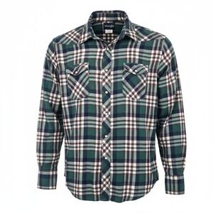 Vintage Wrangler Western Plaid Flannel XL Pearl Snap‎ Shirt